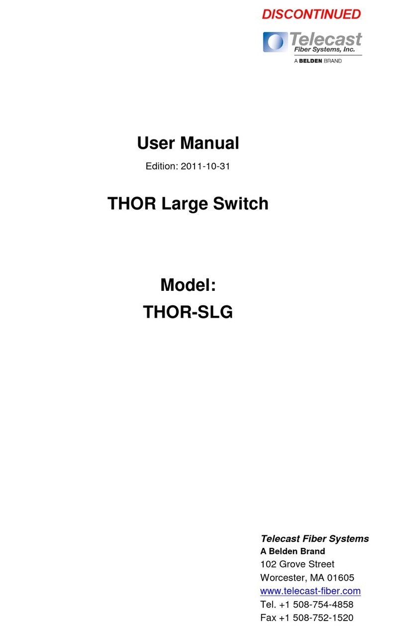 Belden Telecast Fiber Systems THOR-SLG user manual