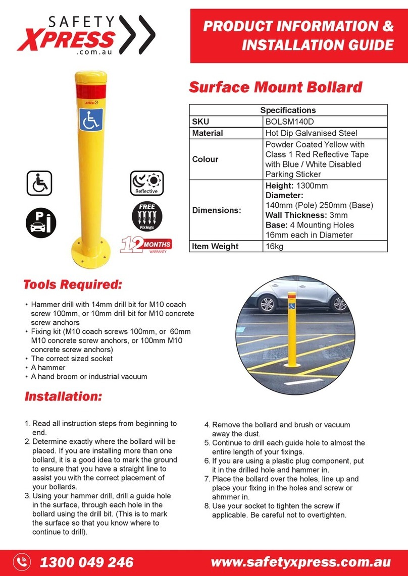 Safety Xpress BOLSM140D PRODUCT INFORMATION & INSTALLATION GUIDE