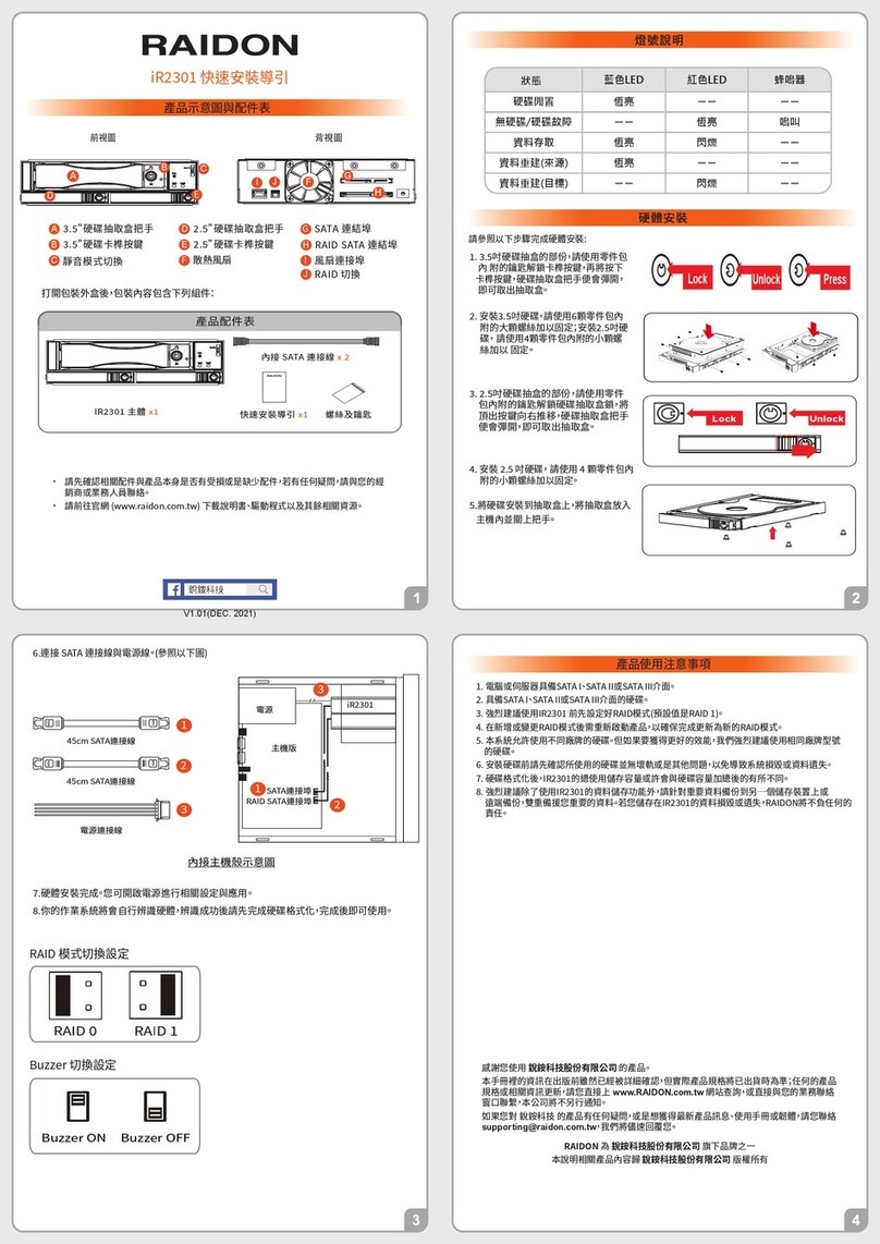 Raidon InTANK iR2301 User manual