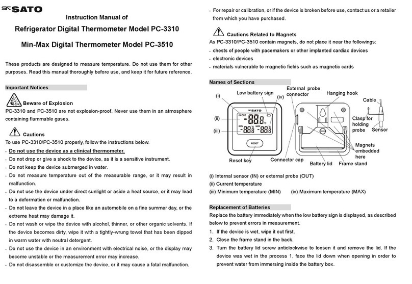 SATO PC-3310 instruction manual