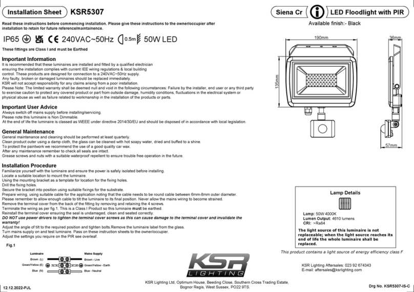 KSR KSR5307 Installation sheet