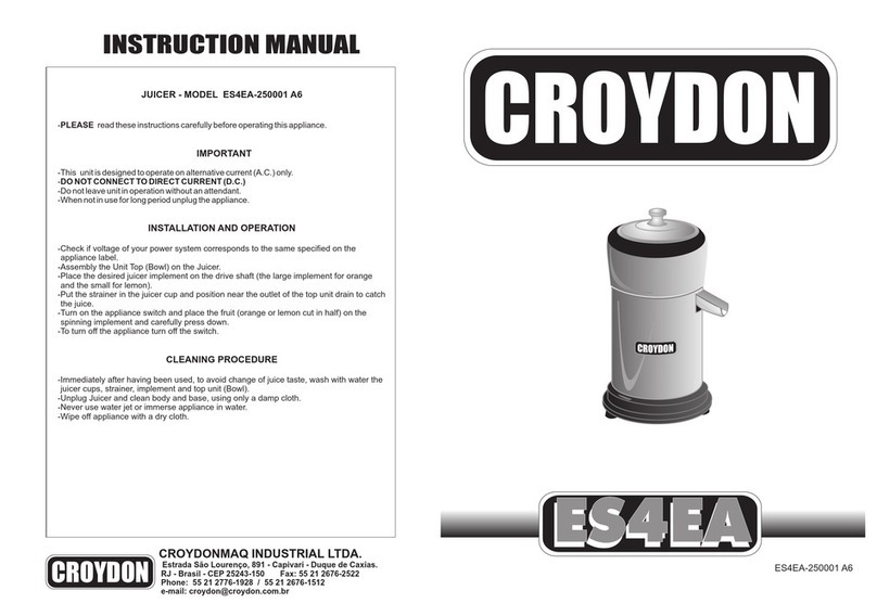 croydon ES4EA-250001 A6 instruction manual