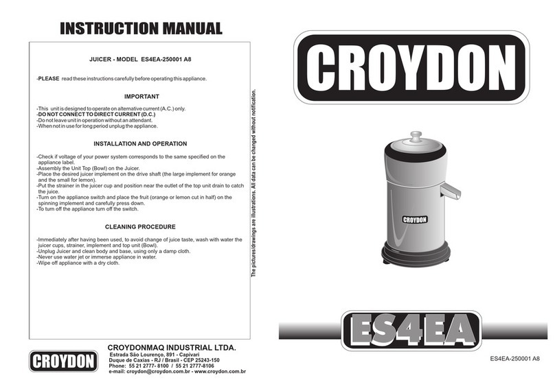 croydon ES4EA-250001 A8 instruction manual