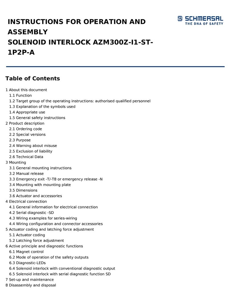schmersal AZM300Z-I1-ST-1P2P-A Instructions for operation