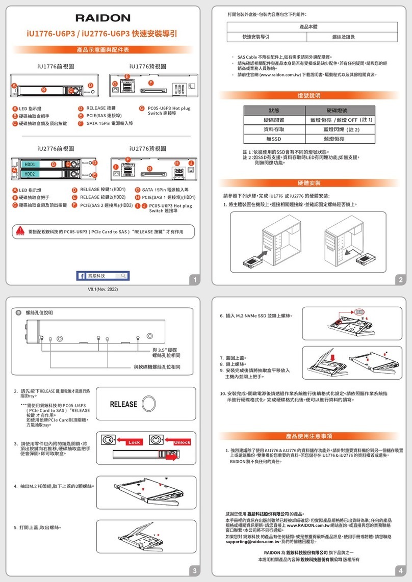 Raidon iU1776-U6P3 User manual