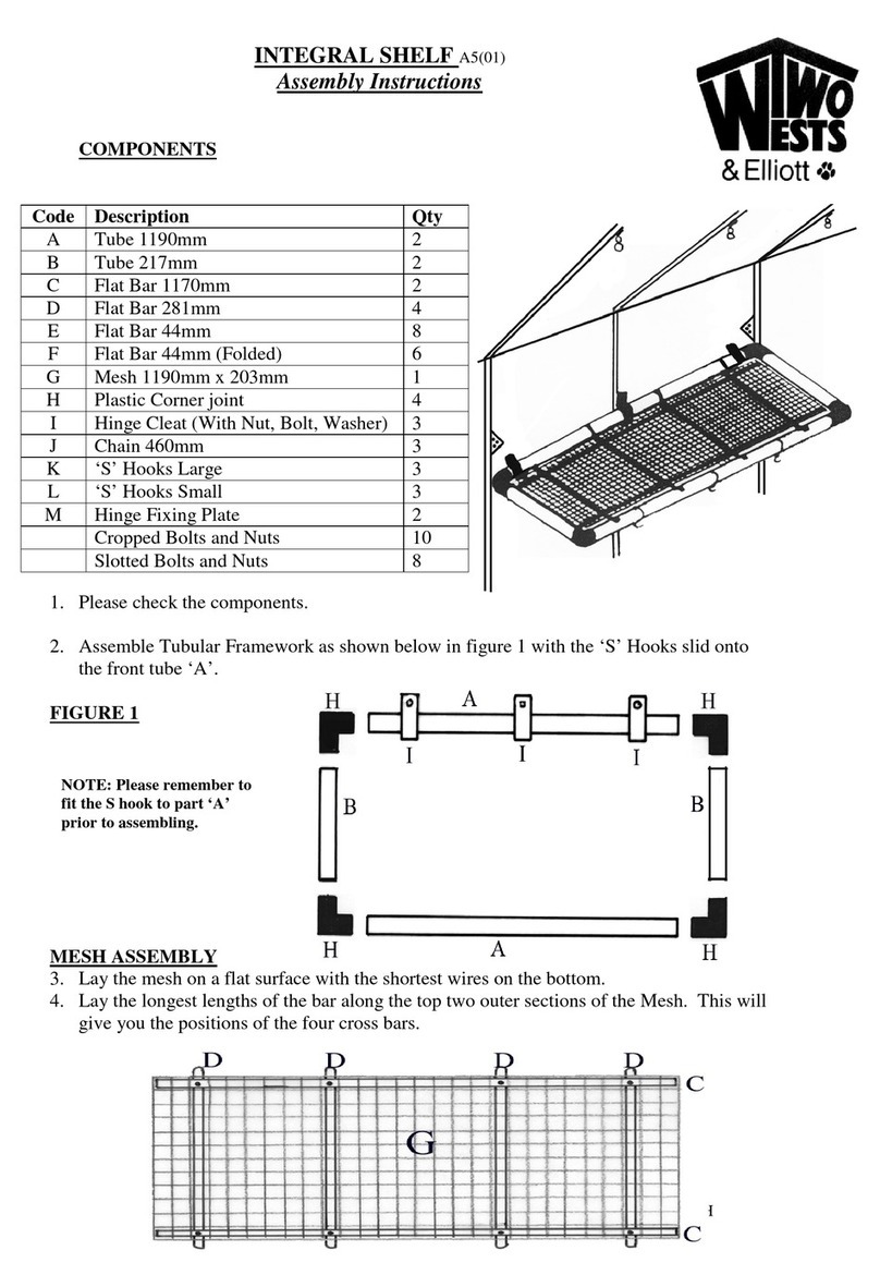 Two Wests & Elliott INTEGRAL SHELF Assembly instructions