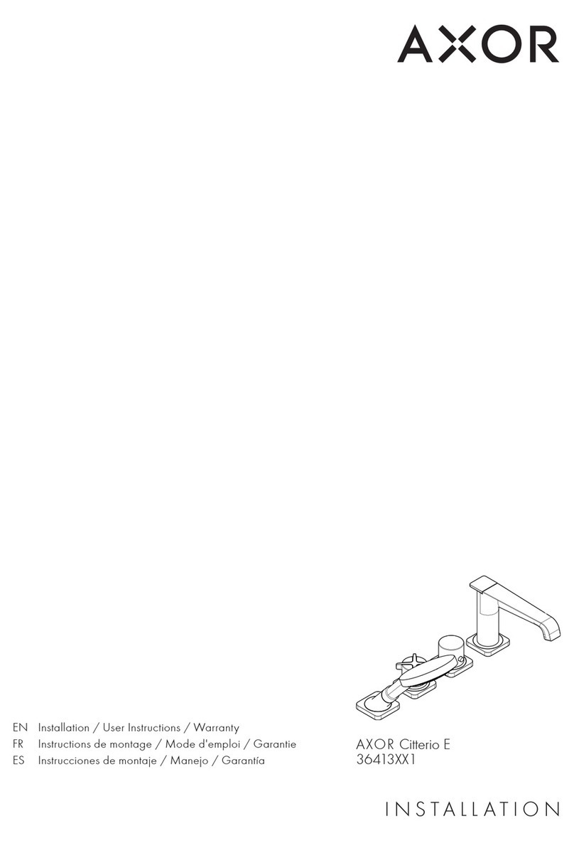 Axor Citterio E 36413 1 Series Instruction Manual
