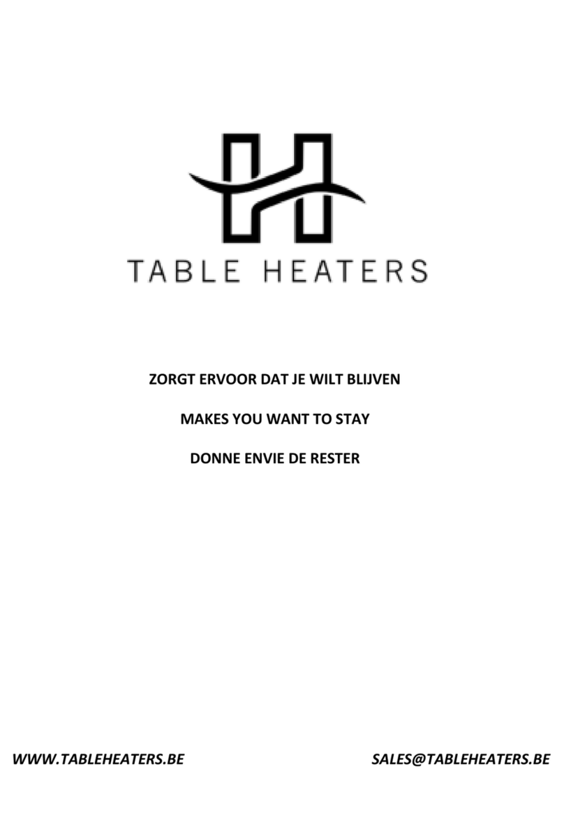 TABLE HEATERS GOLD operating manual TABLE HEATERS GOLD operating manual