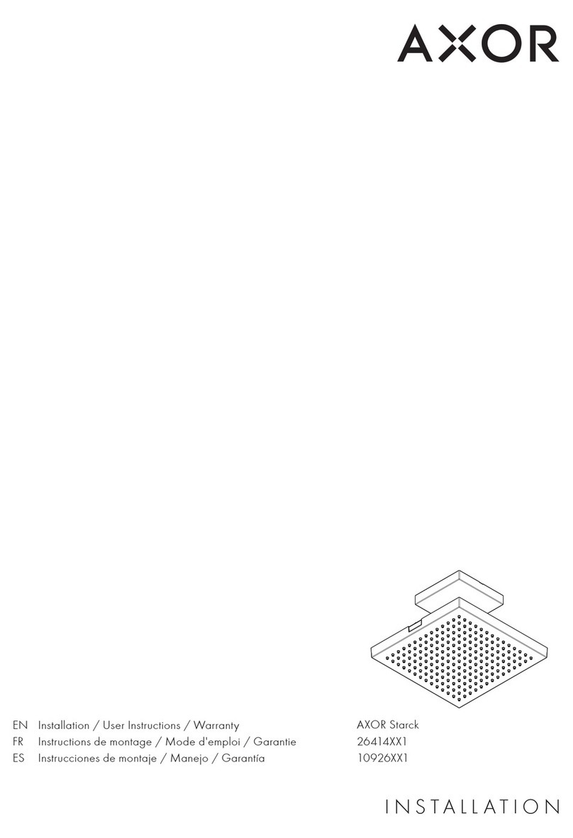 Axor Starck 26414 1 Series Installation/User Instructions/Warranty