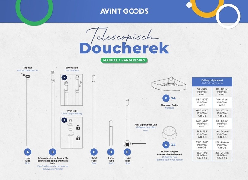 Avint Goods Telescopisch Doucherek manual
