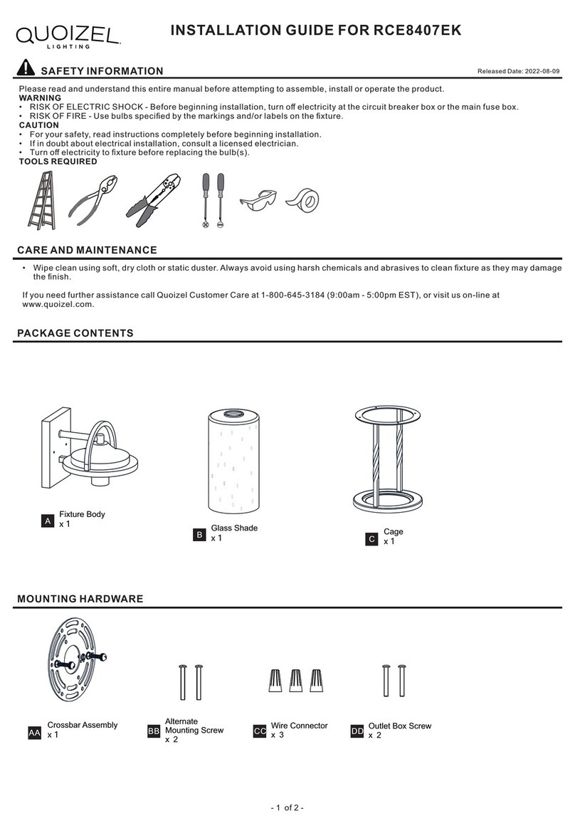 Quoizel Reece RCE8407EK installation guide