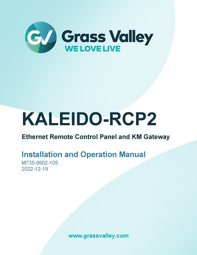 GRASS VALLEY Kaleido-RCP2 Installation and operation manual