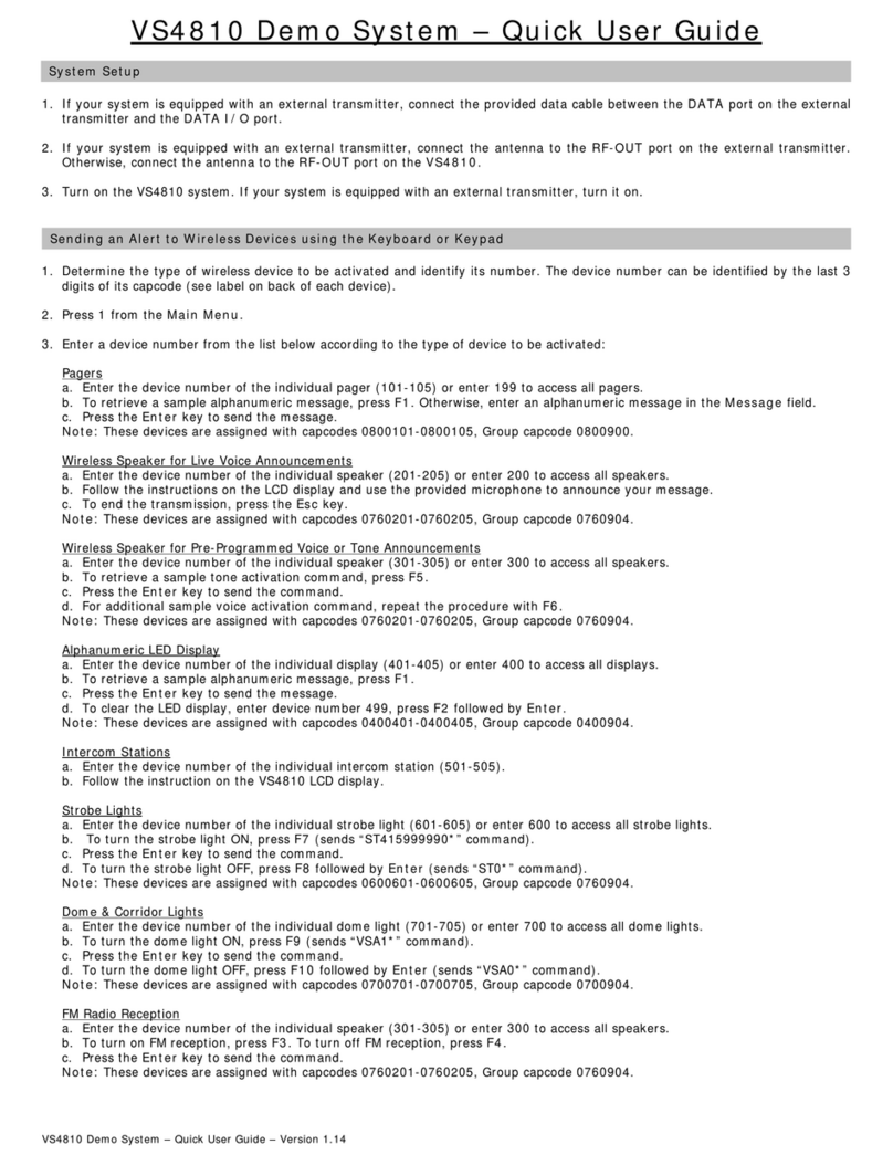 visiplex VS4810 Quick user guide