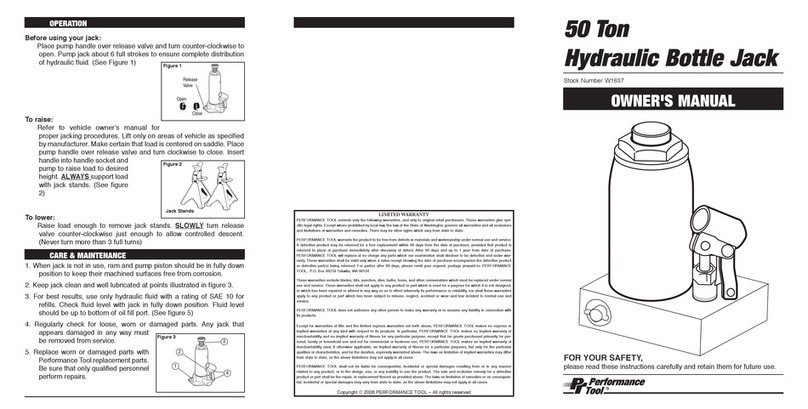 Performance Tool W1637 User manual