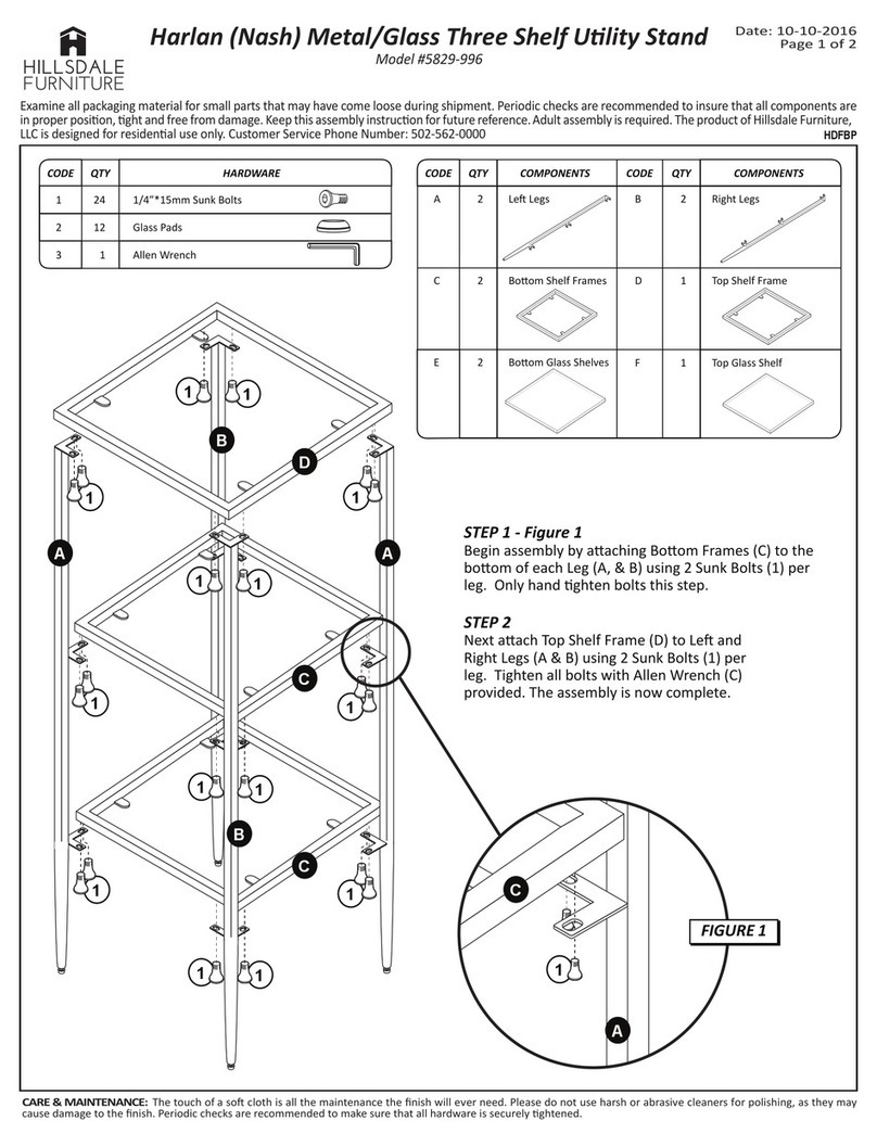 Hillsdale Furniture Harlan Nash 5829-996 quick start guide