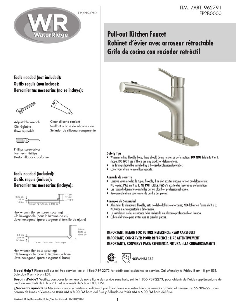 WaterRidge 962791 manual