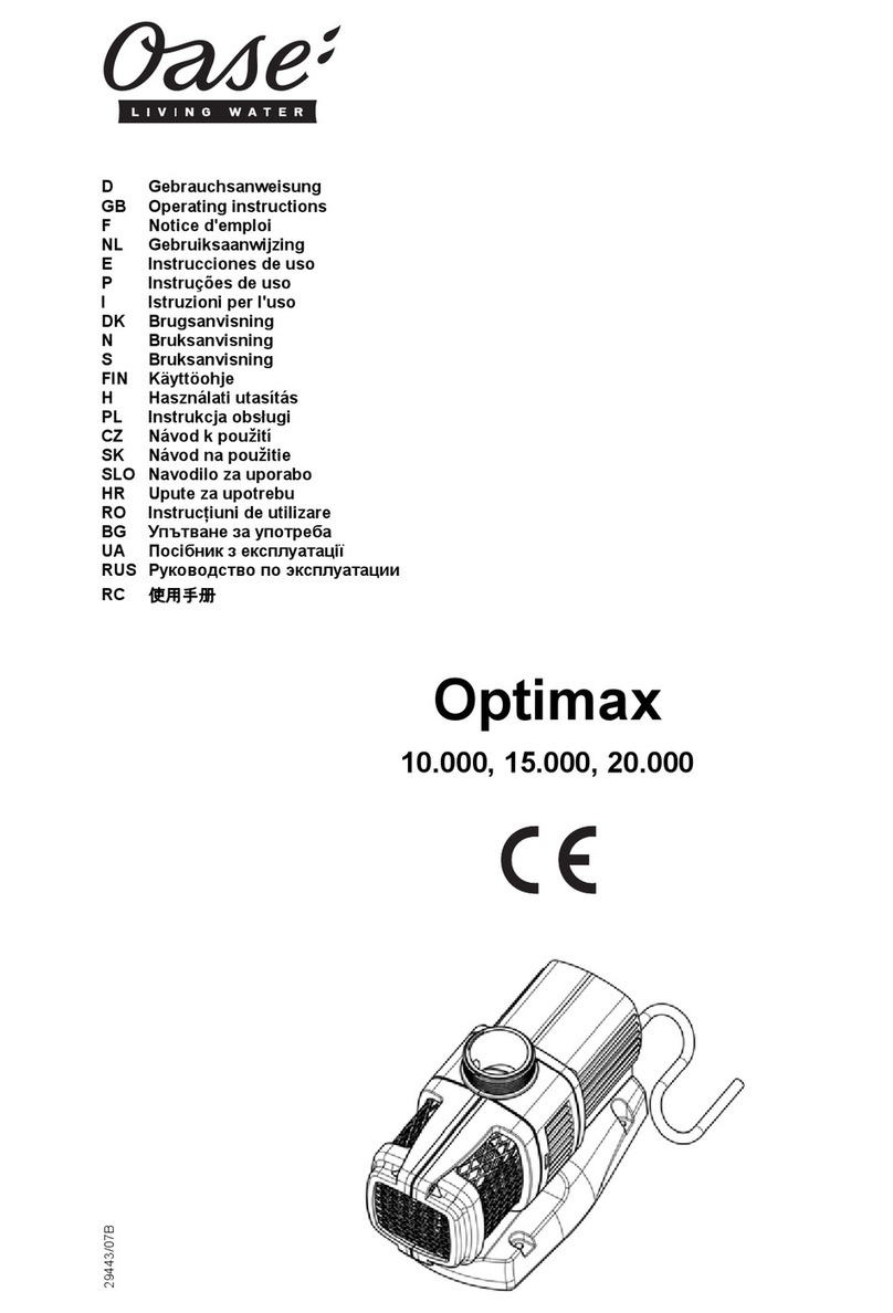 Oase Optimax 10.000 operating instructions