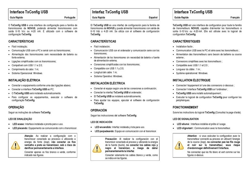 Novus TxConfig USB quick guide