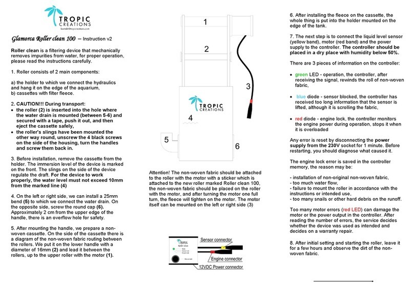 Tropic Creations Glamorca Roller clean 100 instruction manual