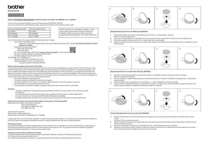 Brother QL-820NWBc instructions