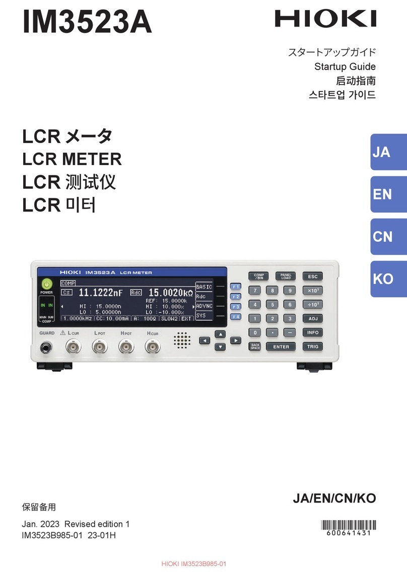 Hioki IM3523A User guide Hioki IM3523A User guide