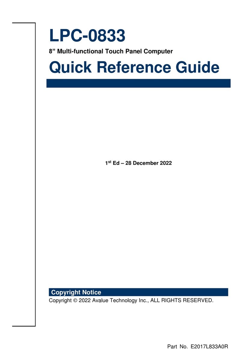 Avalue Technology LPC-0833 User manual