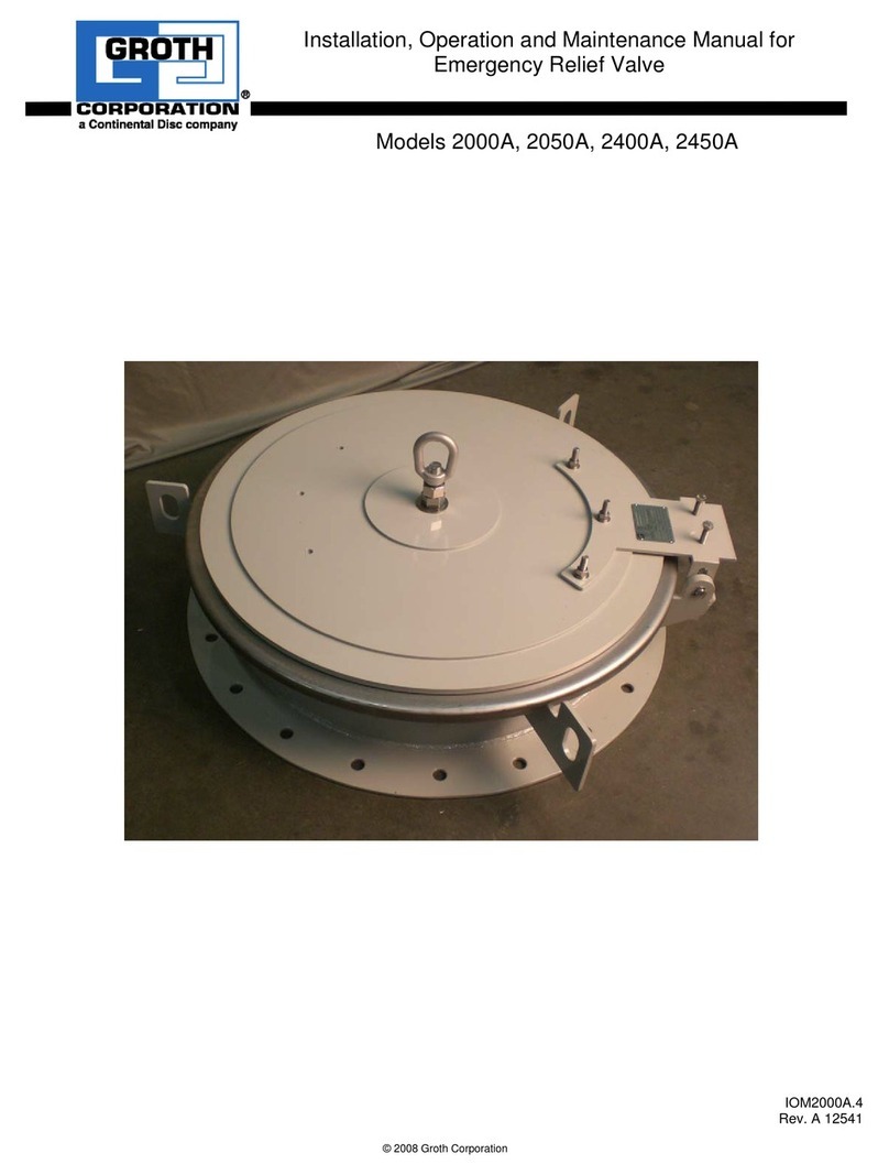 Groth 2000A Installation, operation & maintenance manual