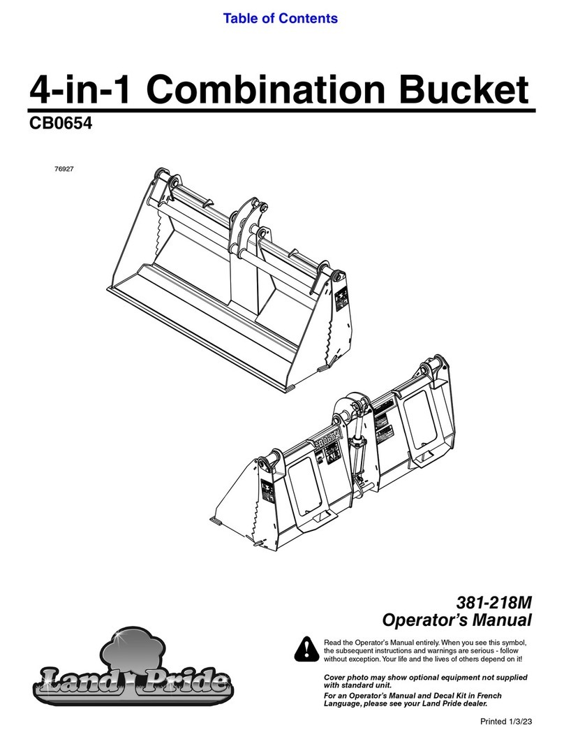 Land Pride CB0654 Operator's manual