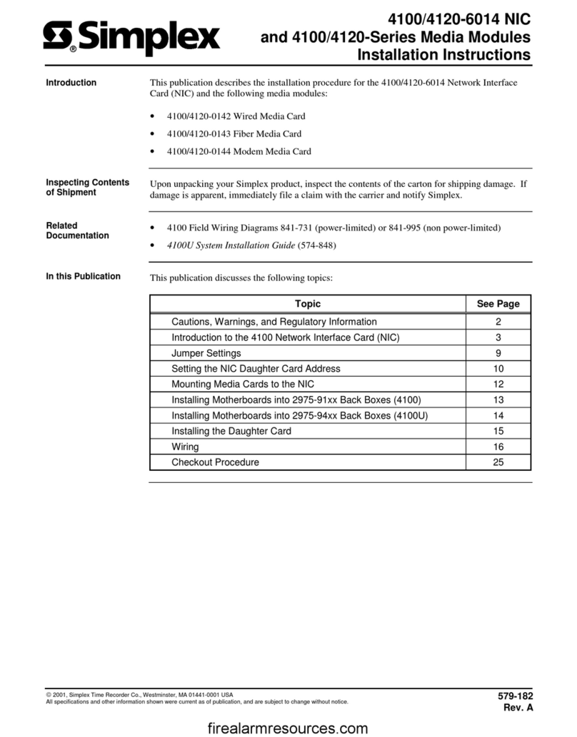 Simplex 4100 Series User manual