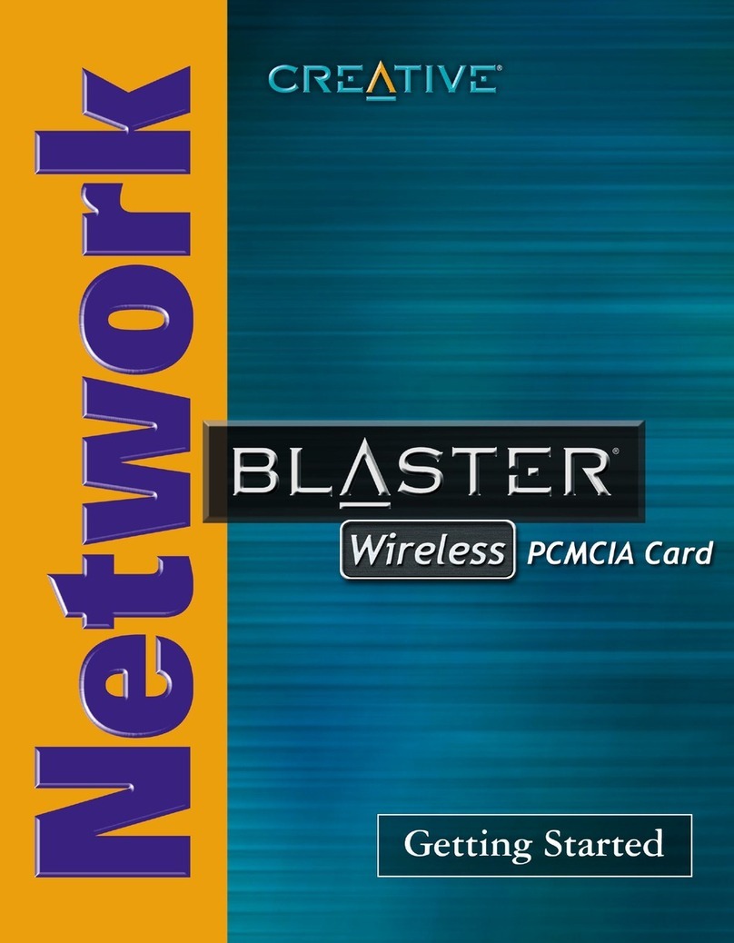 Creative BLASTER PCMCIA Card User manual Creative BLASTER PCMCIA Card User manual