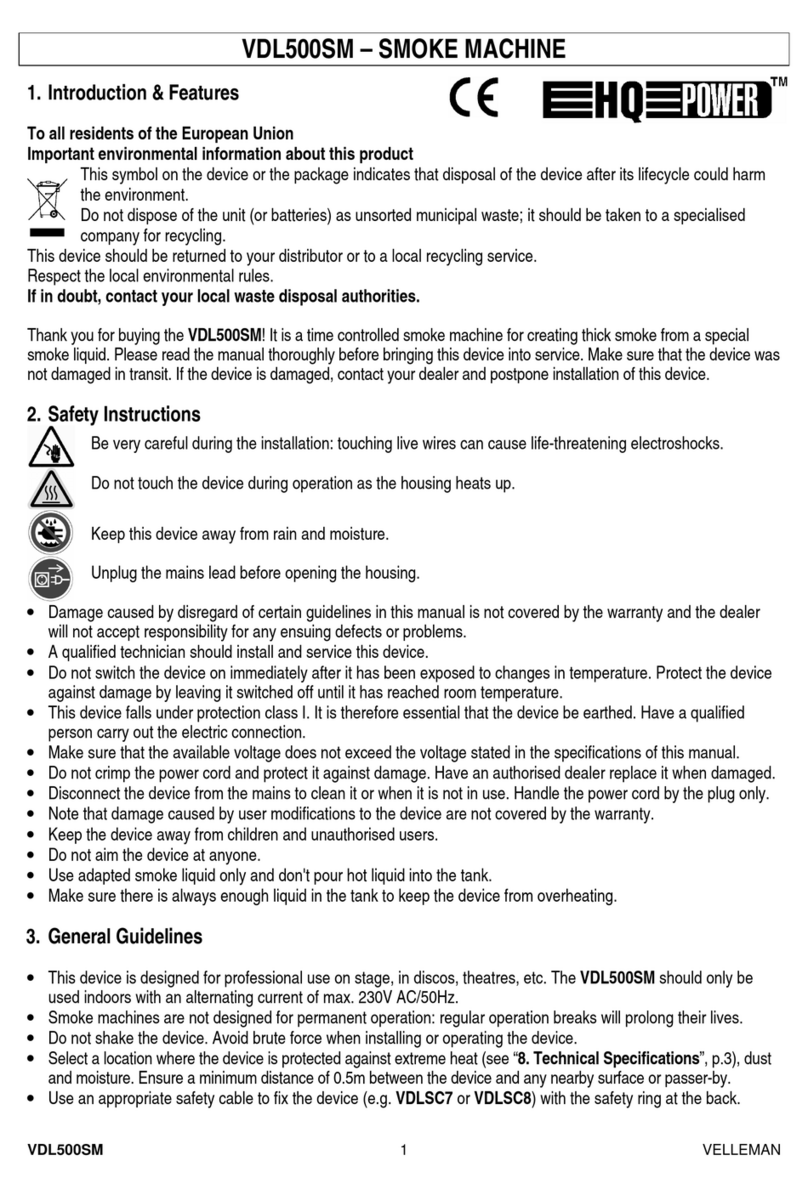 Velleman HQ-Power VDL500SM User manual Velleman HQ-Power VDL500SM User manual
