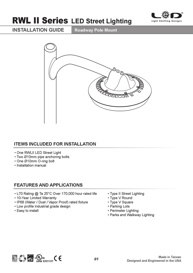 Light Emitting Designs RWL II Series installation guide