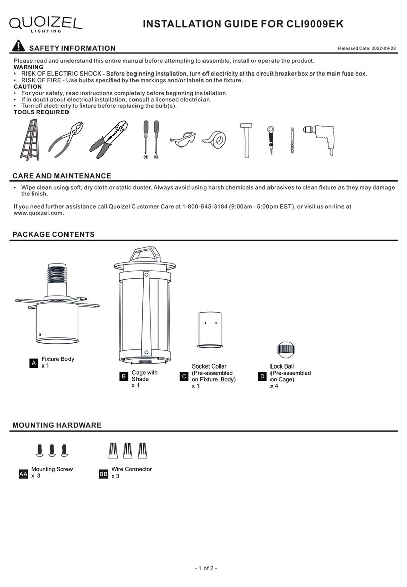 Quoizel CLI9009EK User manual