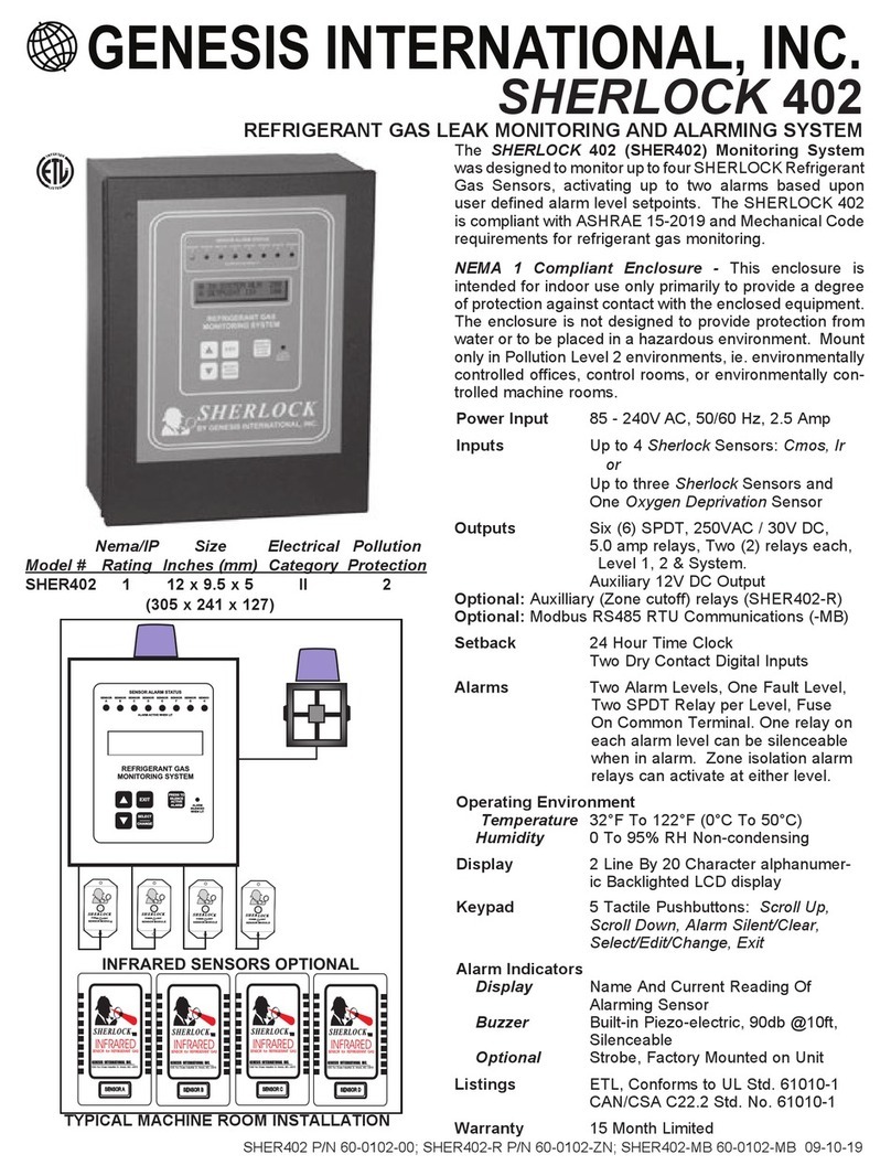 GENESIS INTERNATIONAL SHERLOCK 402 quick start guide