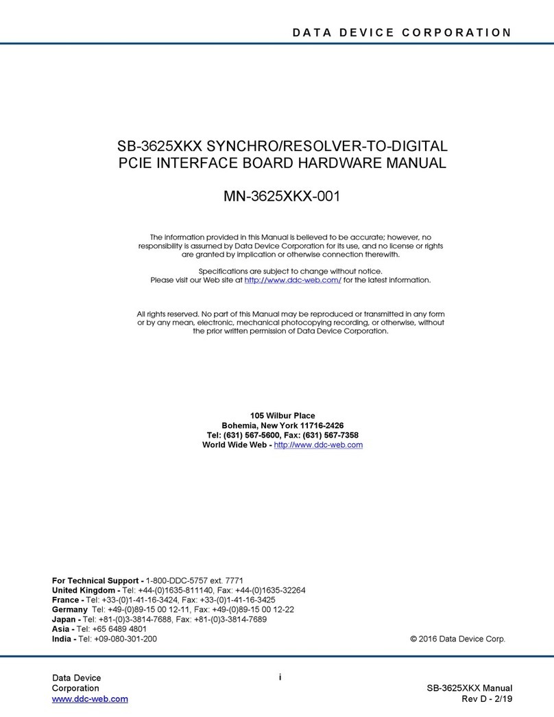 DDC SB-3625XKX Hardware manual