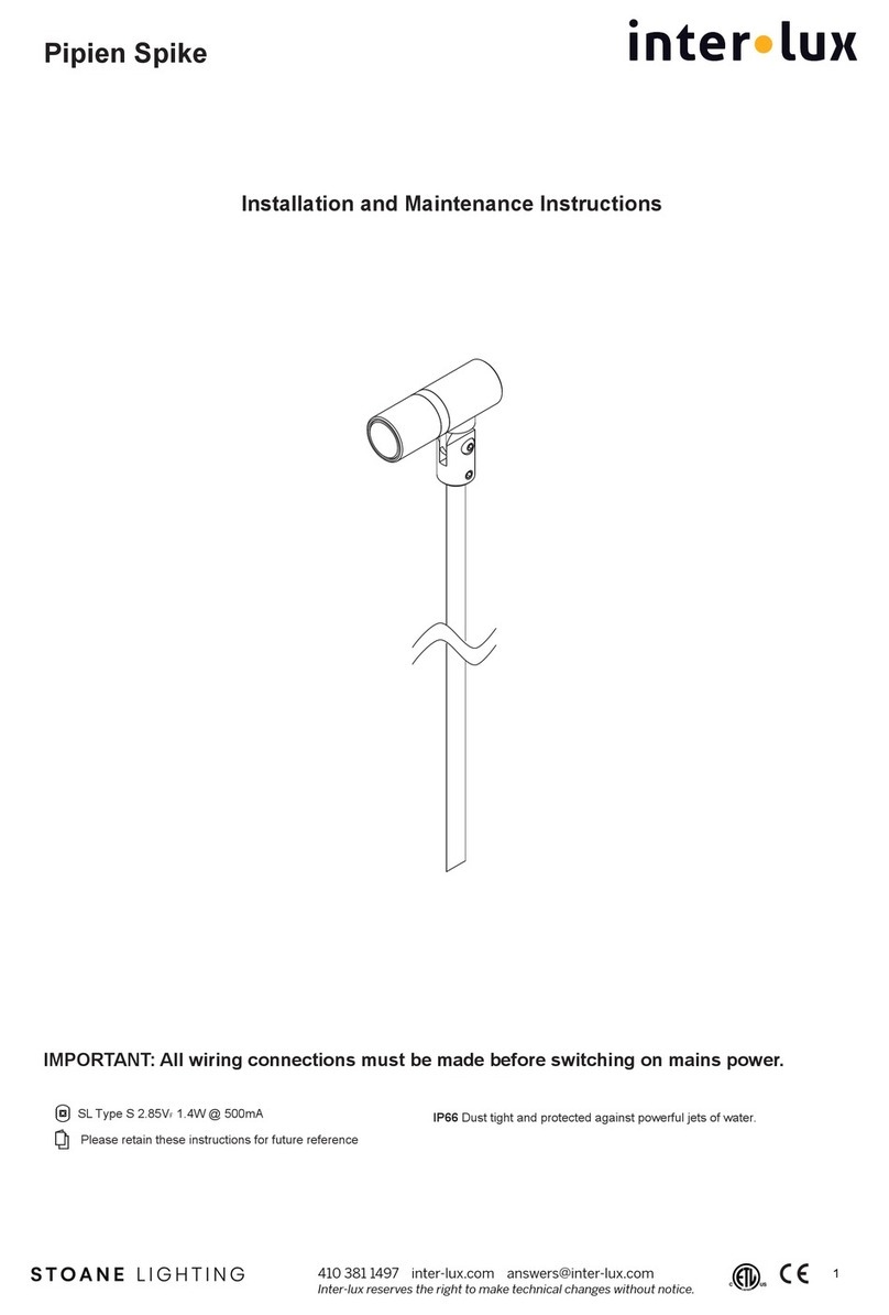 Stoane Lighting inter-lux Pipien Spike Installation and maintenance instructions