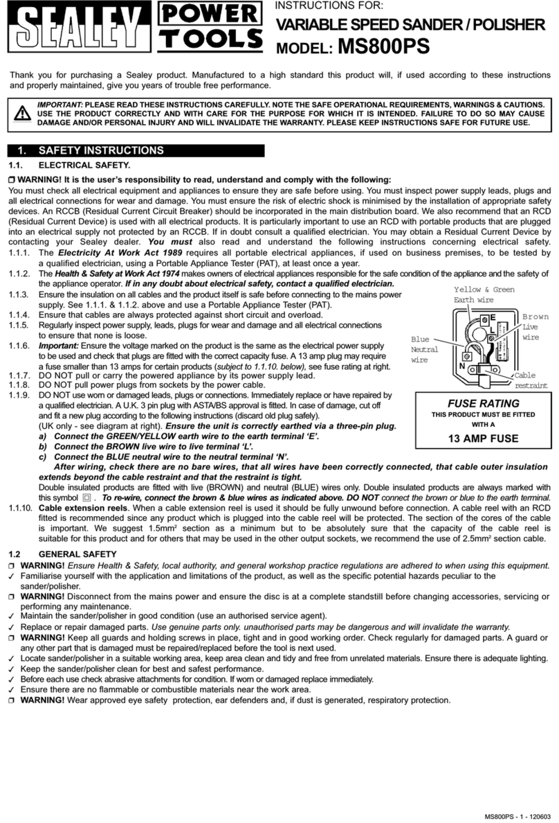 Sealey MS800PS User manual