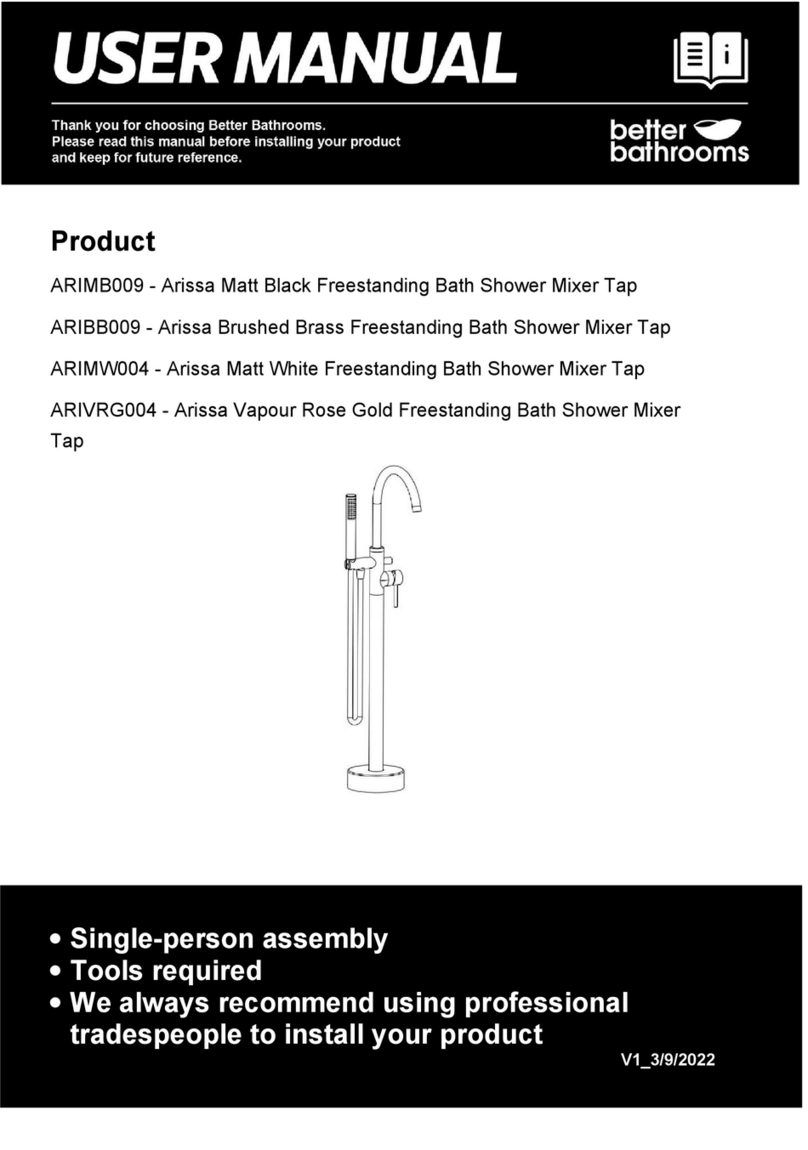 Better Bathrooms Arissa ARIMB009 user manual