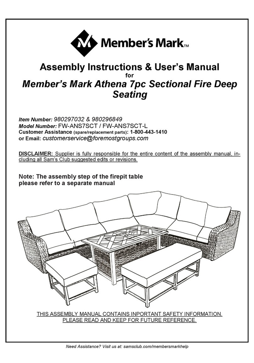Members Mark Athena FW-ANS7SCT Assembly instructions & user manual
