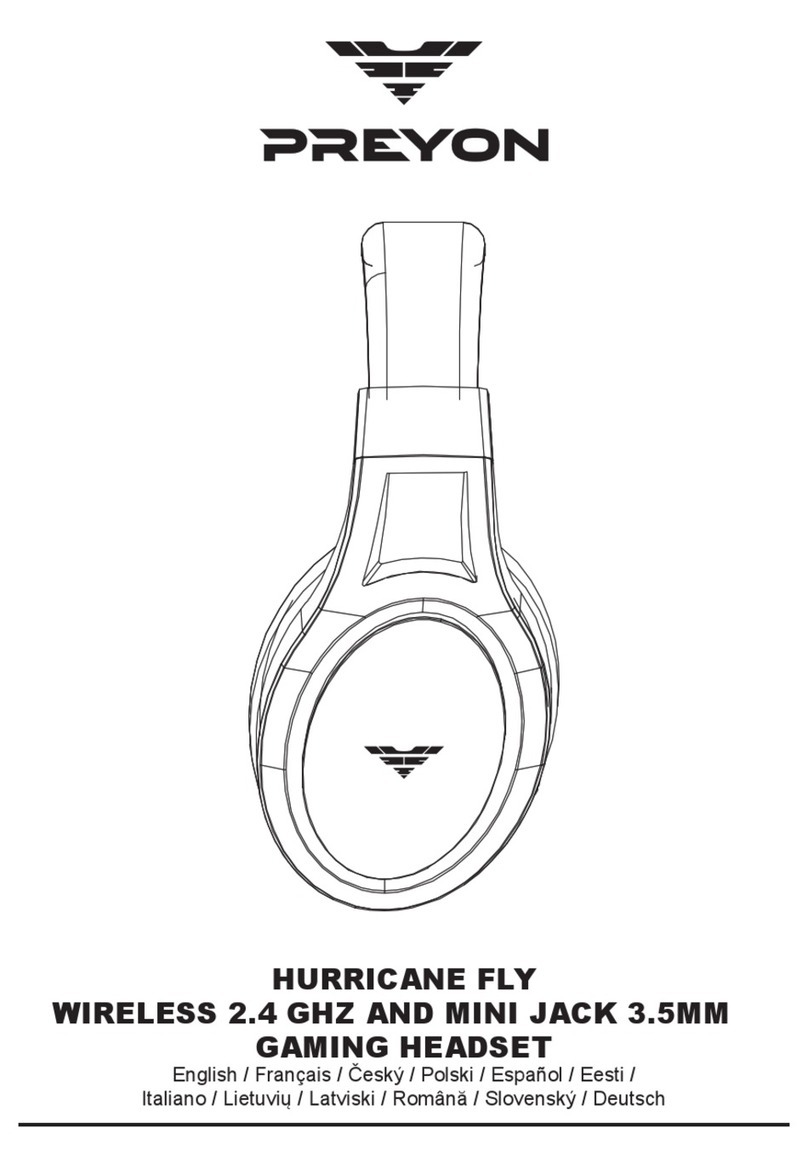 PREYON HURRICANE FLY operating manual