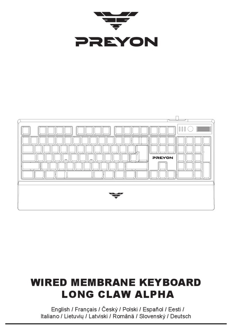PREYON LONG CLAW ALPHA User manual