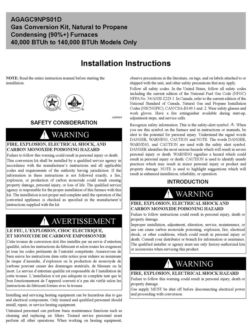 Carrier AGAGC9NPS01D User manual