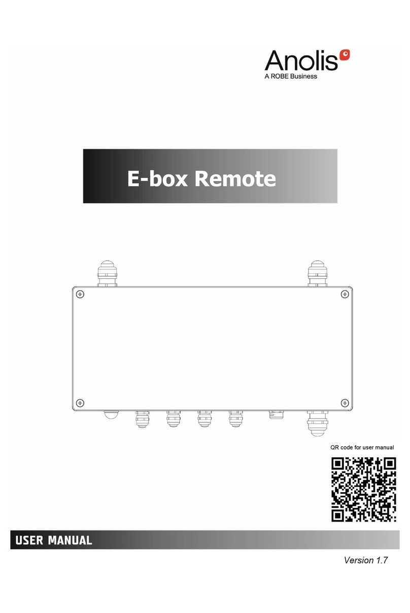 Robe Anolis E-box Remote Basic User manual