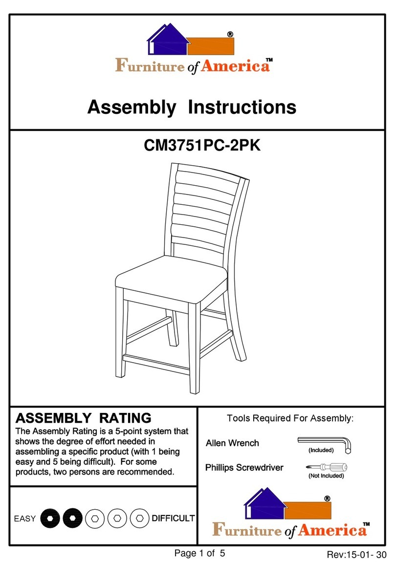 Furniture of America CM3751PC-2PK Assembly instructions Furniture of America CM3751PC-2PK Assembly instructions