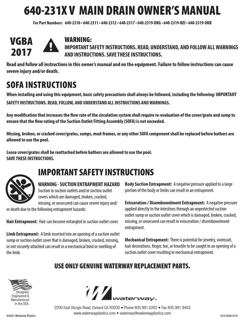 Waterway 640-231 V Series owner's manual