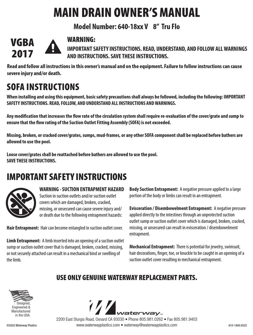 Waterway 640-18 V Series owner's manual