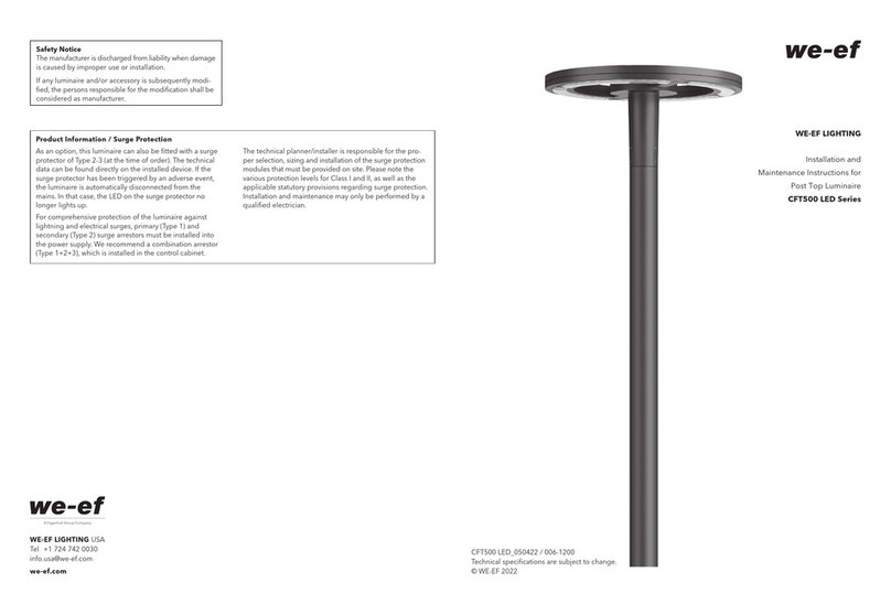WE-EF CFT500 LED Series Installation and maintenance instructions