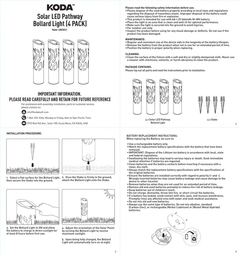 KODA LM030241 quick start guide
