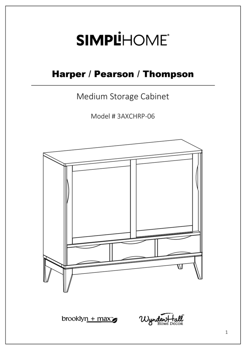 Simpli Home WyndenHall brooklyn+max 3AXCHRP-06 User manual