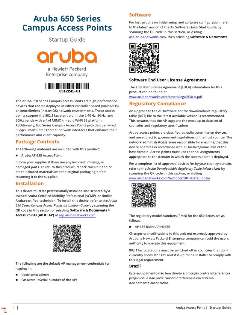 HPE Aruba 650 Series User guide HPE Aruba 650 Series User guide